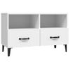 Mueble Para Tv Madera Contrachapada Blanco 80x36x50 Cm