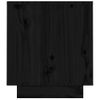 Mueble De Tv Madera Maciza De Pino Negro 140x35x40 Cm