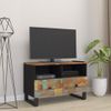 Mueble De Tv Madera Maciza Reciclada 70x33x46 Cm