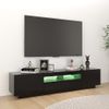 Mueble Para Tv Con Luces Led Negro 180x35x40 Cm