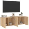 Muebles Para Tv De Pared 2 Unidades Roble Sonoma 60x30x41 Cm