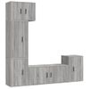 Set De Muebles Para Tv 5 Piezas Madera Contrachapada Gris Sonoma