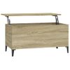 Mesa De Centro Madera Contrachapada Roble Sonoma 90x44,5x45 Cm