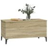 Mesa De Centro Madera Contrachapada Roble Sonoma 90x44,5x45 Cm