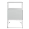 Mesa Auxiliar Con Ruedas Contrachapado Blanco 55x36x63,5 Cm