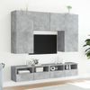 Mueble De Pared Tv Madera Ingeniería Gris Hormigón 80x30x30 Cm