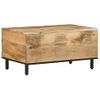 Mesa De Centro De Madera Maciza De Mango 80x50x40 Cm