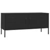 Mueble Para Tv De Acero Negro 105x35x50 Cm