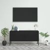 Mueble Para Tv De Acero Negro 105x35x50 Cm