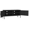 Mueble Para Tv De Acero Negro 105x35x50 Cm