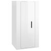 Mueble Para Tv De Pared Blanco Brillante 40x34,5x80 Cm