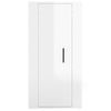 Mueble Para Tv De Pared Blanco Brillante 40x34,5x80 Cm