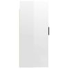 Mueble Para Tv De Pared Blanco Brillante 40x34,5x80 Cm