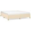 Estructura De Cama Box Spring Tela Color Crema 180x200 Cm