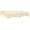 Estructura De Cama Box Spring Tela Color Crema 180x200 Cm