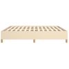 Estructura De Cama Box Spring Tela Color Crema 180x200 Cm