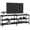 Mueble Para Tv Madera Contrachapada Negro 140x30x50 Cm