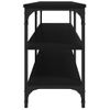 Mueble Para Tv Madera Contrachapada Negro 140x30x50 Cm