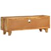 Mueble Tv Tallado A Mano Madera Maciza Reciclada 120x30x40 Cm