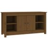 Mueble De Tv Madera Maciza De Pino Marrón Miel 103x36,5x52 Cm