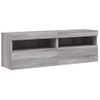 Muebles Tv De Pared Con Luces Led 2 Unidades Gris Sonoma 60x30x40 Cm