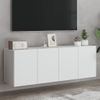 Muebles Para Tv De Pared 2 Unidades Blanco 60x30x41 Cm