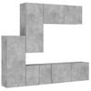 Muebles De Tv De Pared 5 Piezas Madera Ingeniería Gris Hormigón