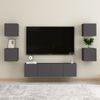 Muebles De Pared Para Tv 2 Unidades Gris 30,5x30x30 Cm