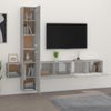 Set De Muebles De Tv 5 Piezas Madera Contrachapada Gris Hormigón