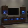 Muebles De Tv Con Luces Led 2 Unidades Roble 40,5x30x60 Cm