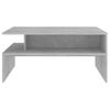 Mesa De Centro Madera Contrachapada Gris Hormigón 90x60x42,5 Cm