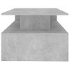 Mesa De Centro Madera Contrachapada Gris Hormigón 90x60x42,5 Cm