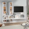 Mueble De Pared Para Tv Madera Contrachapada Blanco