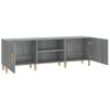 Mueble Para Tv Madera Contrachapada Gris Sonoma 150x30x50 Cm