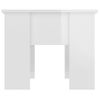 Mesa De Centro Madera Contrachapada Blanco Brillo 79x49x41 Cm