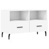 Mueble Para Tv Madera Contrachapada Blanco 80x36x50 Cm