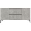 Mueble De Tv Madera Contrachapada Gris Hormigón 102x44,5x50 Cm