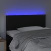 Cabecero Con Led Cuero Sintético Negro 90x5x78/88 Cm