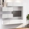 Set De Muebles Para Tv 7 Piezas Madera Contrachapada Blanco