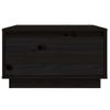 Mesa De Centro De Madera Maciza De Pino Negro 55x56x32 Cm