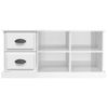 Mueble De Tv Madera Contrachapada Blanco Brillo 102x35,5x47,5cm