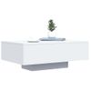 Mesa De Centro Con Luces Led Blanco 85x55x31 Cm