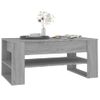 Mesa De Centro Madera Contrachapada Gris Sonoma 102x55x45 Cm