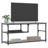 Mueble De Tv Contrachapada Y Acero Gris Sonoma 103x38x46,5 Cm