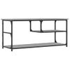 Mueble De Tv Contrachapada Y Acero Gris Sonoma 103x38x46,5 Cm