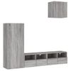 Muebles De Tv De Pared 4 Piezas Madera De Ingeniería Gris Sonoma