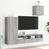 Muebles De Tv De Pared 4 Piezas Madera De Ingeniería Gris Sonoma