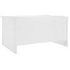 Mesa De Centro Madera Contrachapada Blanco 80x55,5x41,5 Cm