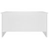 Mesa De Centro Madera Contrachapada Blanco 80x55,5x41,5 Cm