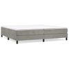 Estructura De Cama Box Spring Terciopelo Gris Claro 200x200 Cm